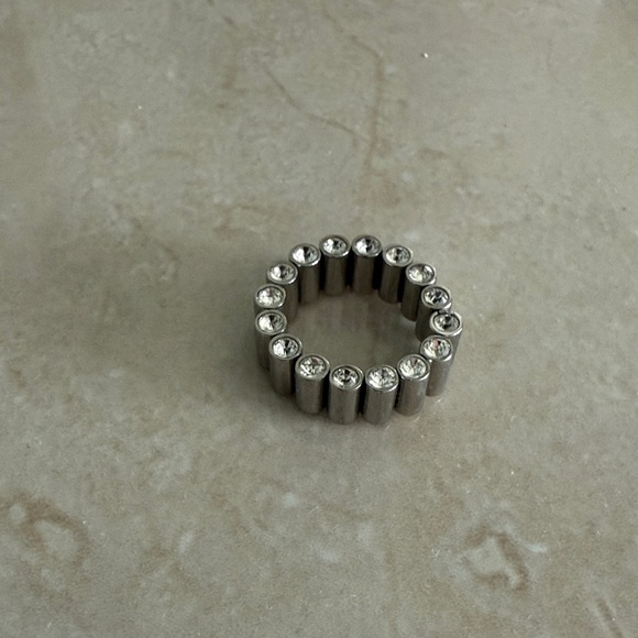 Swatch Silver Crystal Ring - Picture 1 of 1